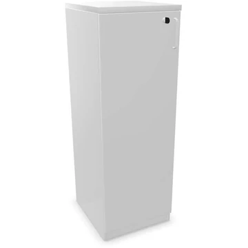 Irodai szekrény - dupla ajtó ma x sz x mé: 1155 x 400 x 445 mm, színe világosszürke