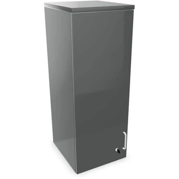 Irodai szekrény - szárnyas ajtó, toldalékelem, ma x sz x mé: 1070 x 400 x 445 mm, színe sötétszürke