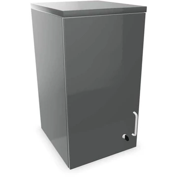 Irodai szekrény - szárnyas ajtó, toldalékelem, ma x sz x mé: 740 x 400 x 445 mm, színe sötétszürke