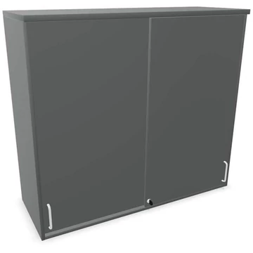 Irodai szekrény - tolóajtó, hosszabbító ma x sz x mé: 1070 x 1200 x 445 mm, színe sötétszürke