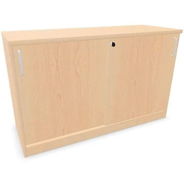 Irodai szekrény - tolóajtó, ma x sz x mé: 740 x 1200 x 445 mm, juhar színű