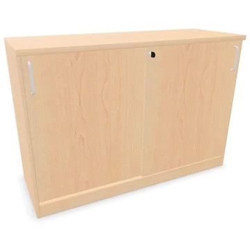 Irodai szekrény - tolóajtó, ma x sz x mé: 825 x 1200 x 445 mm, juhar színű