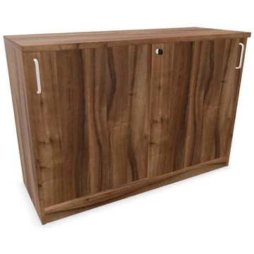 Irodai szekrény - tolóajtó, ma x sz x mé: 825 x 1200 x 445 mm, dió színű