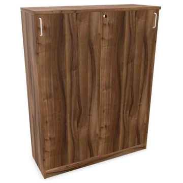 Irodai szekrény - tolóajtó, ma x sz x mé: 1545 x 1200 x 445 mm, dió színű
