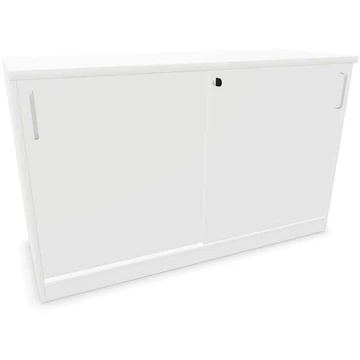 Irodai szekrény - tolóajtó, ma x sz x mé: 740 x 1200 x 445 mm, fehér színű