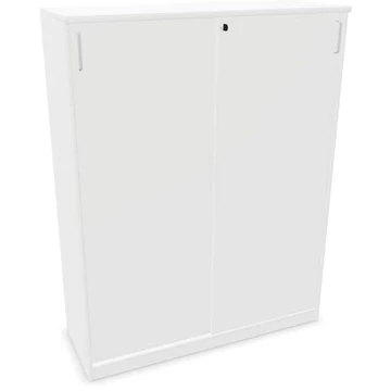 Irodai szekrény - tolóajtó, ma x sz x mé: 1545 x 1200 x 445 mm, fehér színű