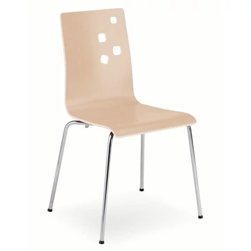 AMMI egymásra rakható székek, rétegelt lemezből, juhar színű, 4 darabos csomag.