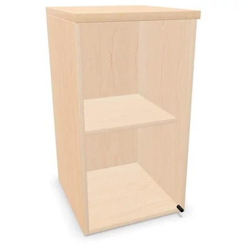 Irodai szekrény - üvegezett szárnyas ajtó, hosszabbító ma x sz x mé: 740 x 400 x 445 mm, juhar színű