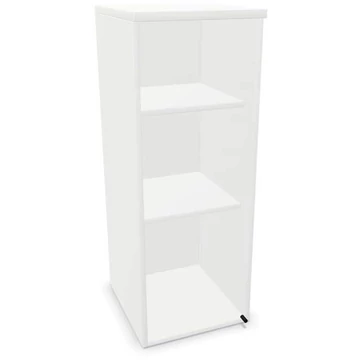 Irodai szekrény - üvegezett szárnyas ajtó, hosszabbító ma x sz x mé: 1070 x 400 x 445 mm, fehér szín