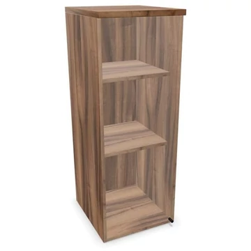 Irodai szekrény - üvegezett szárnyas ajtó, hosszabbító ma x sz x mé: 1070 x 400 x 445 mm, dió színű