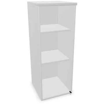 Irodai szekrény - üvegezett szárnyas ajtó, hosszabbító ma x sz x mé: 1070 x 400 x 445 mm, színe világosszürke