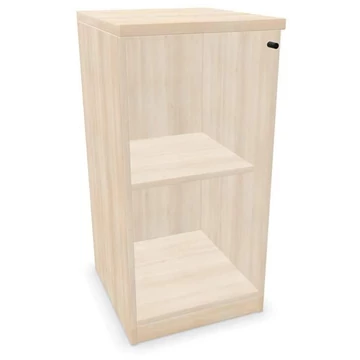 Irodai szekrény - üvegezett szárnyas ajtó, ma x sz x mé: 825 x 400 x 445 mm, akác színű