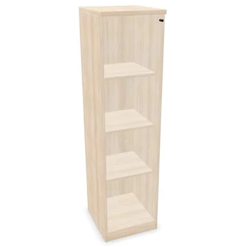 Irodai szekrény - üvegezett szárnyas ajtó, ma x sz x mé: 1545 x 400 x 445 mm, akác színű