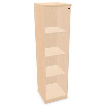 Irodai szekrény - üvegezett szárnyas ajtó, ma x sz x mé: 1545 x 400 x 445 mm, juhar színű