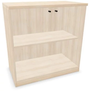 Irodai szekrény - üvegezett kétszárnyú ajtók, ma x sz x mé: 825 x 800 x 445 mm, akác színű