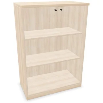 Irodai szekrény - üvegezett kétszárnyú ajtók, ma x sz x mé: 1155 x 800 x 445 mm, akác színű