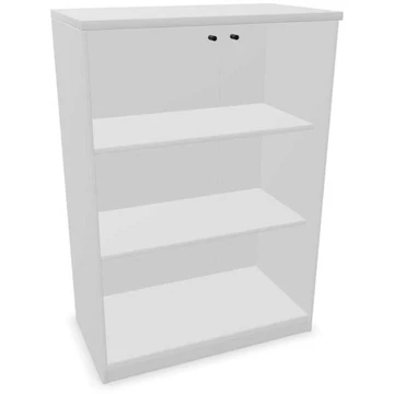 Irodai szekrény - üvegezett kétszárnyú ajtók, ma x sz x mé: 1155 x 800 x 445 mm, színe világosszürke