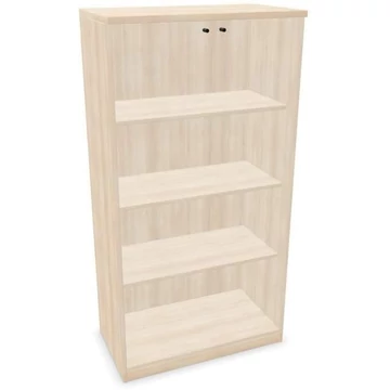 Irodai szekrény - üvegezett kétszárnyú ajtók, ma x sz x mé: 1545 x 800 x 445 mm, akác színű