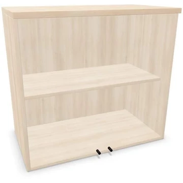 Irodai szekrény - üvegezett kétszárnyú ajtók, hosszabbító ma x sz x mé: 740 x 800 x 445 mm, akác színű