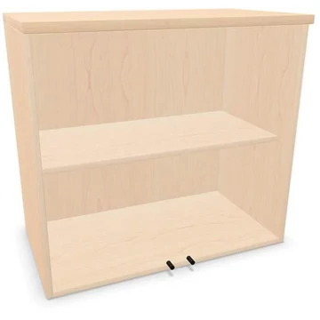 Irodai szekrény - üvegezett kétszárnyú ajtók, hosszabbító ma x sz x mé: 740 x 800 x 445 mm, juhar színű