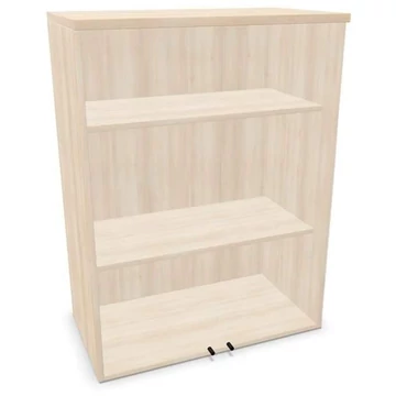 Irodai szekrény - üvegezett kétszárnyú ajtók, hosszabbító ma x sz x mé: 1070 x 800 x 445 mm, akác színű