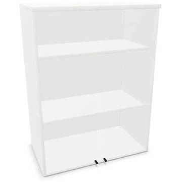 Irodai szekrény - üvegezett kétszárnyú ajtók, hosszabbító ma x sz x mé: 1070 x 800 x 445 mm, fehér színű