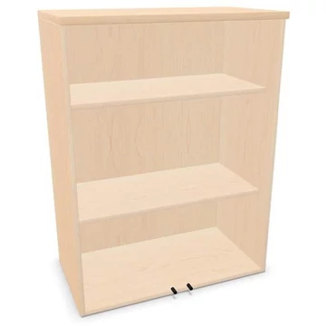 Irodai szekrény - üvegezett kétszárnyú ajtók, hosszabbító ma x sz x mé: 1070 x 800 x 445 mm, juhar színű