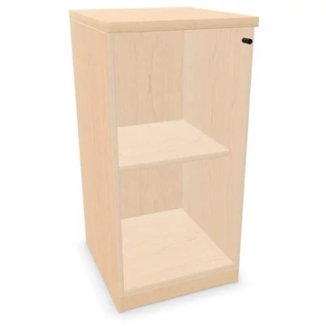 Irodai szekrény - üvegezett szárnyas ajtó, ma x sz x mé: 825 x 400 x 445 mm, juhar színű