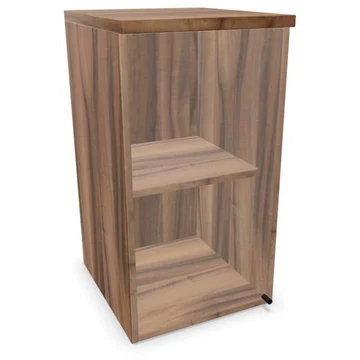 Irodai szekrény - üvegezett szárnyas ajtó, hosszabbító ma x sz x mé: 740 x 400 x 445 mm, dió színű