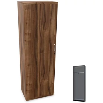 Szekrény, ma x sz x mé: 1895 x 600 x 445 mm, dió színű