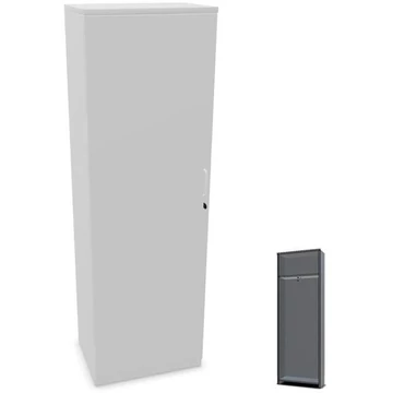 Szekrény, ma x sz x mé: 1895 x 600 x 445 mm, színe világosszürke