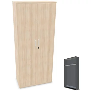Szekrény, ma x sz x mé: 1895 x 800 x 445 mm, akác színű