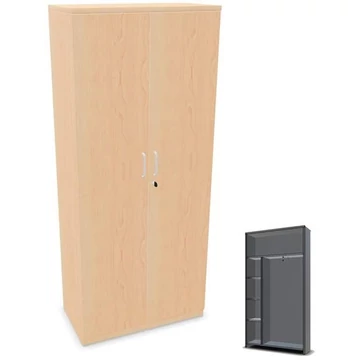 Szekrény polcokkal, ma x sz x mé: 1895 x 800 x 445 mm, juhar színű