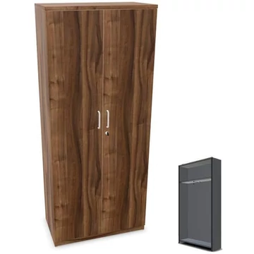 Szekrény, ma x sz x mé: 1895 x 800 x 445 mm, dió színű