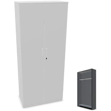 Szekrény, ma x sz x mé: 1895 x 800 x 445 mm, színe világosszürke