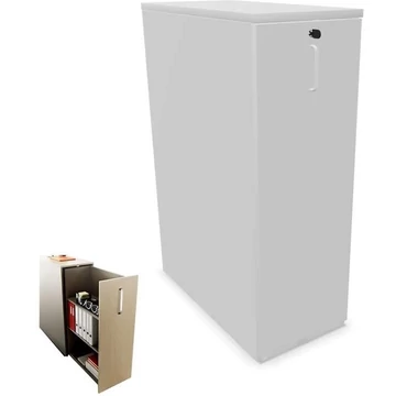 Orga kabinet - kihúzható szekrény, jobbos kivitelben, színe világosszürke, ma x sz x mé: 120 x40 x80 cm