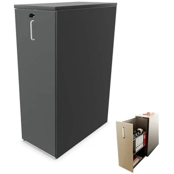 Orga szekrény - kihúzható szekrény, balos kivitelben, sötétszürke szín, ma x sz x mé: 120 x40 x80 cm