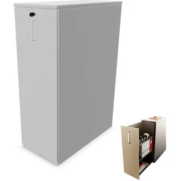 Orga kabinet - kihúzható szekrény, balos kivitelben, színe világosszürke, ma x sz x mé: 120 x40 x80 cm