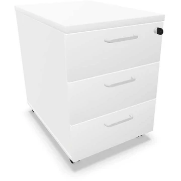 Mobil konténer, 3 fiók, fehér színű, ma x sz x mé: 600 x 430 x 600 mm