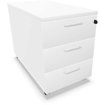 Mobil konténer, 3 fiók, fehér szín, ma x sz x mé: 600 x 430 x 800 mm