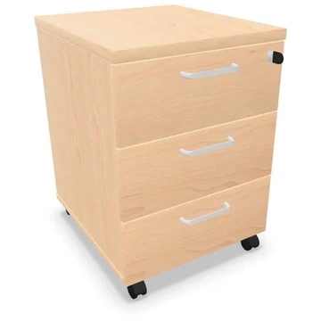 Mobil konténer, 3 fiók, juhar színű ma x sz x mé: 600 x 430 x 480 mm