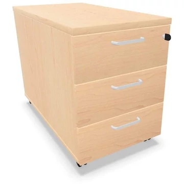Mobil konténer, 3 fiók, juhar színű, ma x sz x mé: 600 x 430 x 800 mm