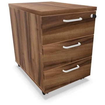 Mobil konténer, 3 fiók, dió színű, ma x sz x mé: 600 x 430 x 600 mm