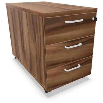 Mobil konténer, 3 fiók, dió színű, ma x sz x mé: 600 x 430 x 800 mm