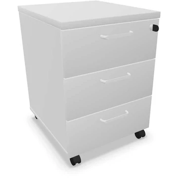 Mobil konténer, 3 fiók, világosszürke szín, ma x sz x mé: 600 x 430 x 480 mm
