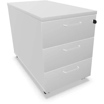 Mobil konténer, 3 fiók, világosszürke szín, ma x sz x mé: 600 x 430 x 800 mm