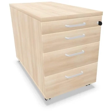 Mobil konténer, 4 fiók, akác színű, ma x sz x mé: 600 x 430 x 800 mm