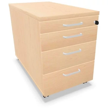 Mobil konténer, 4 fiók, juhar színű, ma x sz x mé: 600 x 430 x 800 mm