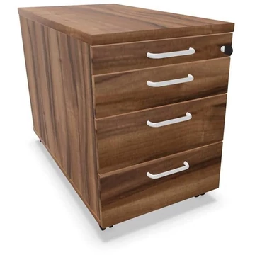 Mobil konténer, 4 fiók, dió színű, ma x sz x mé: 600 x 430 x 800 mm