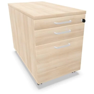 Mobil konténer, 2 fiók + iratrendszer, akác színű, ma x sz x mé: 600 x 430 x 800 mm